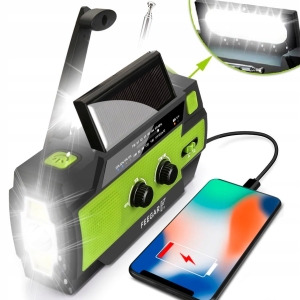Feegar OZE 2 Radio FM Przenośne Solarne 4000mAh SOS