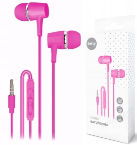 Słuchawki z Mikrofonem Douszne Przewodowe 1 m Jack 3,5mm Zestaw Słuchawkowy