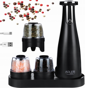 ELEKTRYCZNY MŁYNEK DO PIEPRZU I SOLI ZESTAW USB