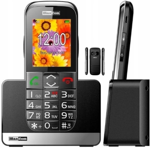 TELEFON KOMÓRKOWY DLA SENIORA MAXCOM MM720 SOS Czarny