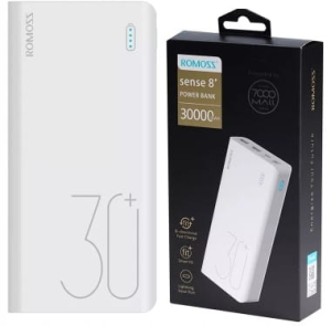 ROMOSS Sense 8+ MOCNY POJEMNY POWERBANK 30000MAH 2X USB-A USB-C QC PD 2.1A