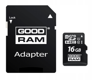 GOODRAM KARTA PAMIĘCI 16 GB MICRO SDHC + ADAPTER SD 10Class