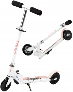 HULAJNOGA DLA DZIECI SKŁADANA QKIDS FLO RÓŻOWA NÓŻKA REGULACJA ABEC-7 50kg