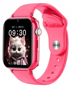 Smartwatch FW59 Kiddo 4G Różowy Dla dziecka Rozmowy Wideo GPS SOS Zegarek