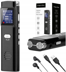 Dyktafon cyfrowy 8GB OLED Kruger&Matz KM0286 podsłuch