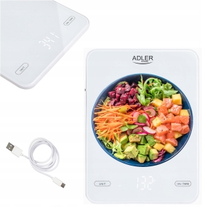 WAGA KUCHENNA DO 10KG USB AKU ADLER AD3177