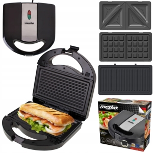 OPIEKACZ TOSTER 3w1 GRILL GOFROWNICA 1000W PANINI
