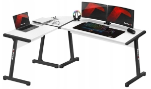 Biurko Gamingowe Narożne Komputerowe Graczy Huzaro