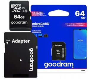 Karta pamięci MicroCARD adapter 64GB 100MB/s