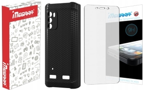 Szkło hartowane 9H + etui do myPHONE Hammer IRON 4