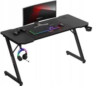 Biurko Gamingowe Komputerowe Huzaro Hero 3.3 Black + Podkładka XXL
