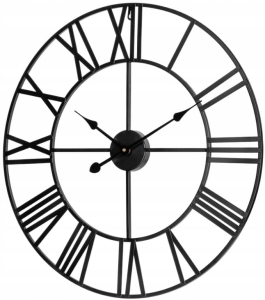 Teesa Aluminiowy duży zegar ścienny 60 cm TSA0039