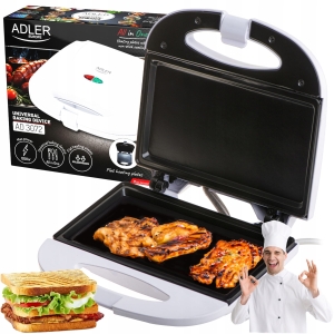 GRILL ELEKTRYCZNY OPIEKACZ SKŁADANY ADLER AD 3072 1200W