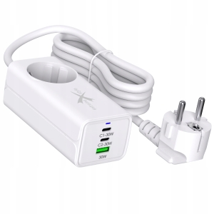 Ładowarka sieciowa GaN evo 65W 2 xUSB-C+USB+230V