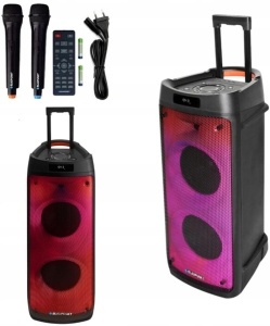 Głośnik przenośny BLAUPUNKT PB08DB PARTY BOX KARAOKE BT LED 700 W ZESTAW
