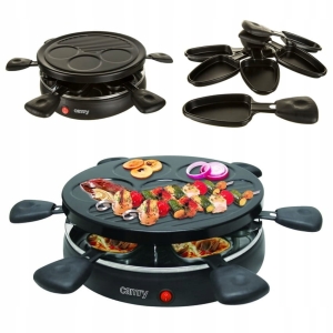 Grill Elektryczny Raclette 1200W Płyta grzewcza 6 Patelni NON-STICK CR6606