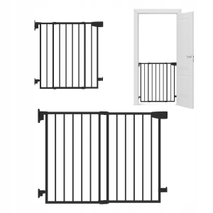 Bramka Ochronna na SCHODY DRZWI Guardian 1.0 Black 70 - 104 cm
