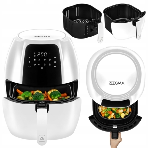 FRYTKOWNICA BEZTŁUSZCZOWA AIR FRYER 7,7 L FRYTOWNICA MOCNA 1800W DUŻA BIAŁA