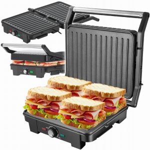 GRILL OPIEKACZ ELEKTRYCZNY ROZKŁADANY 2500W TACKA