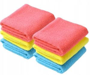 Zestaw ściereczek z mikrofibry Teesa 30x40cm 6 szt. wielokolorowe 250g/m²