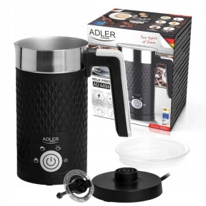 Spieniacz Do Mleka Spienianie I Podgrzewanie Adler 500W 300ml Czarny AD4494