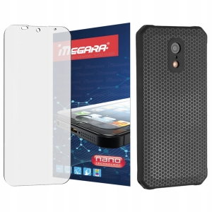 Szkło hybrydowe do HAMMER IRON VA - 6.56" ochronne + ETUI silikonowe TPU