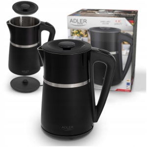 Czajnik Elektryczny 1,7L Stal Nierdzewna 2200W Podwójne Ścianki AD1355b