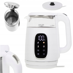 Czajnik Elektryczny Bezprzewodowy Szklany 1.7L 2200W Panel LED AD1305ws