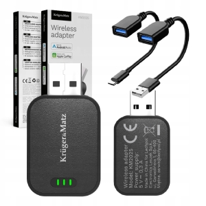 Adapter bezprzewodowy CarPlay Android Auto Bluetooth Kruger&Matz KM2025