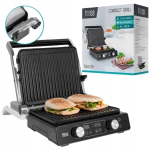 Opiekacz do kanapek panini grill elektryczny Teesa TSA3239 czarny 2000W