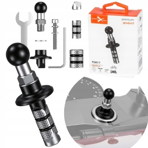 Adapter mocowania w główce ramy stabilny stalowy FSM17 główka kulka 17mm