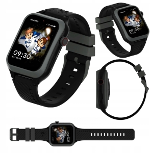 Smartwatch dla dziecka zegarek Garett Kids Essa 2 AI 4G nanoSIM GPS czarny